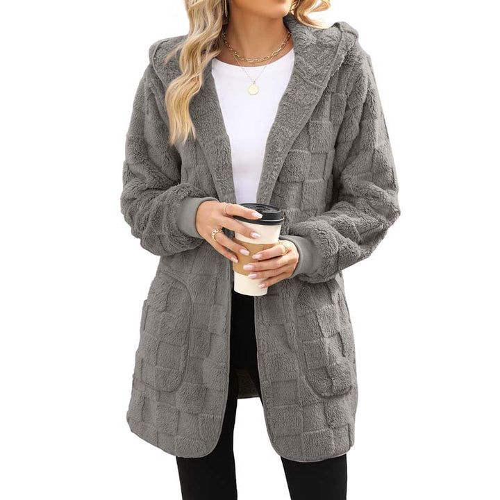 Zinnabelle - Plush Textured Hooded Cardigan