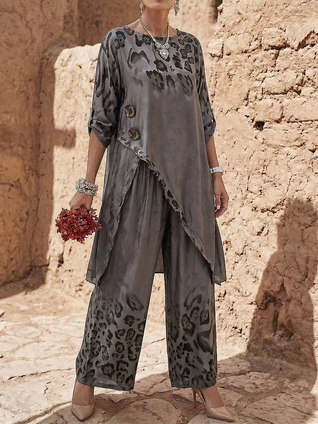 Gwynda - Soft-Touch Top & Pants Set