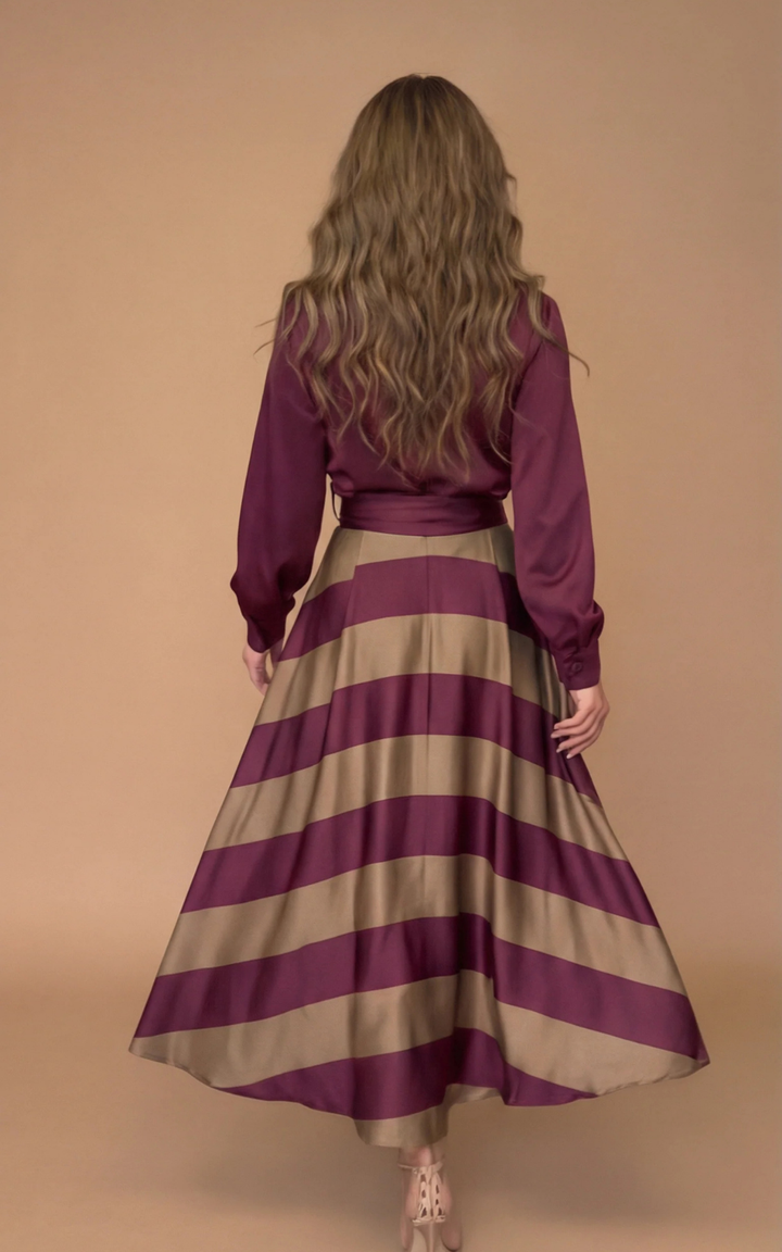 Zivara - Soft-Touch Striped Maxi Dress