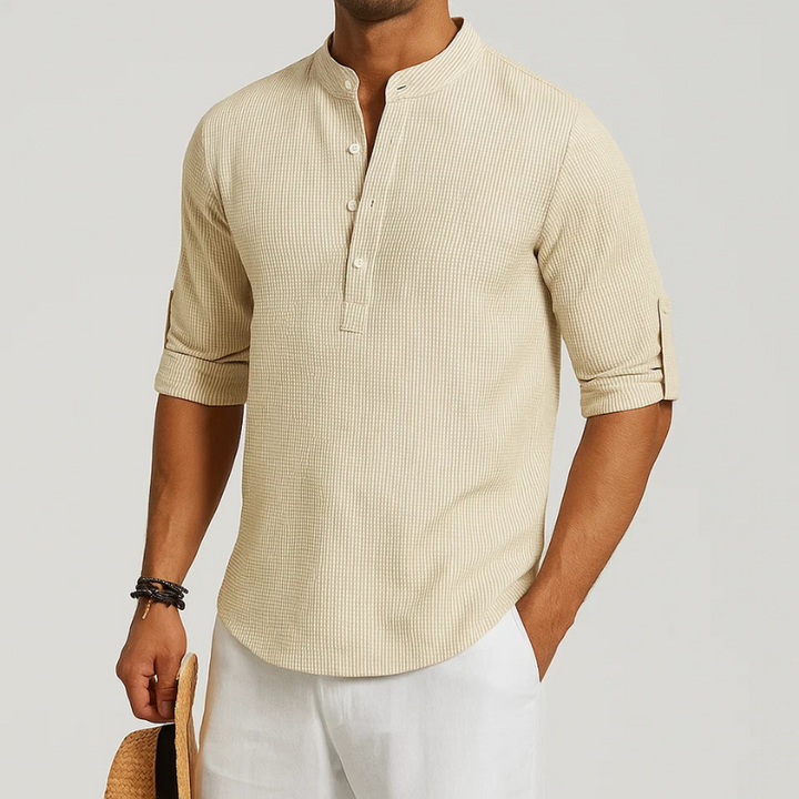 Isandro - Textured Button-Up Shirt