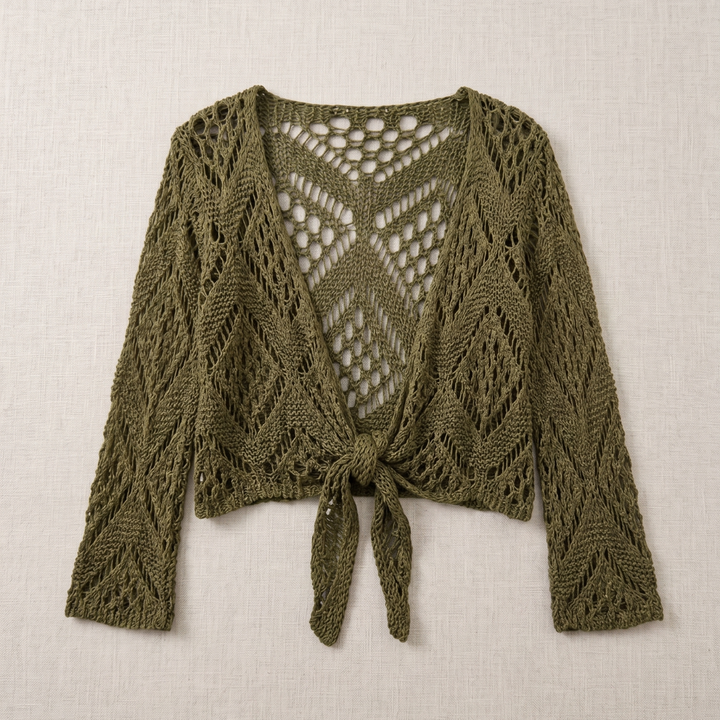 Aravelle - Openwork Cardigan