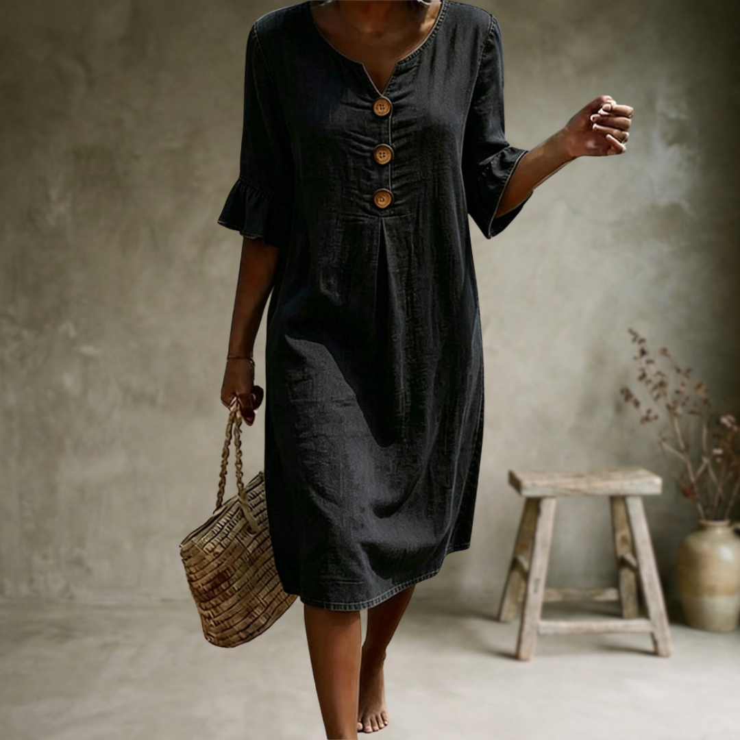 Sorella - Soft-Touch Ruffle-Sleeve Dress