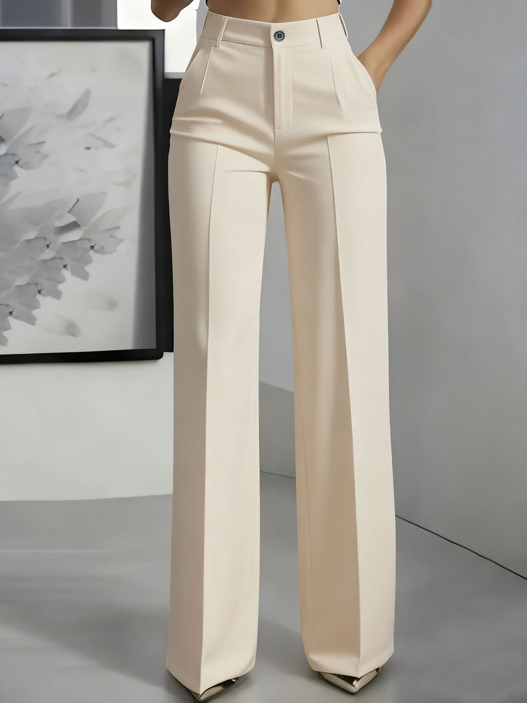 Adorisse - Tailored High Waist Wide Leg Trousers