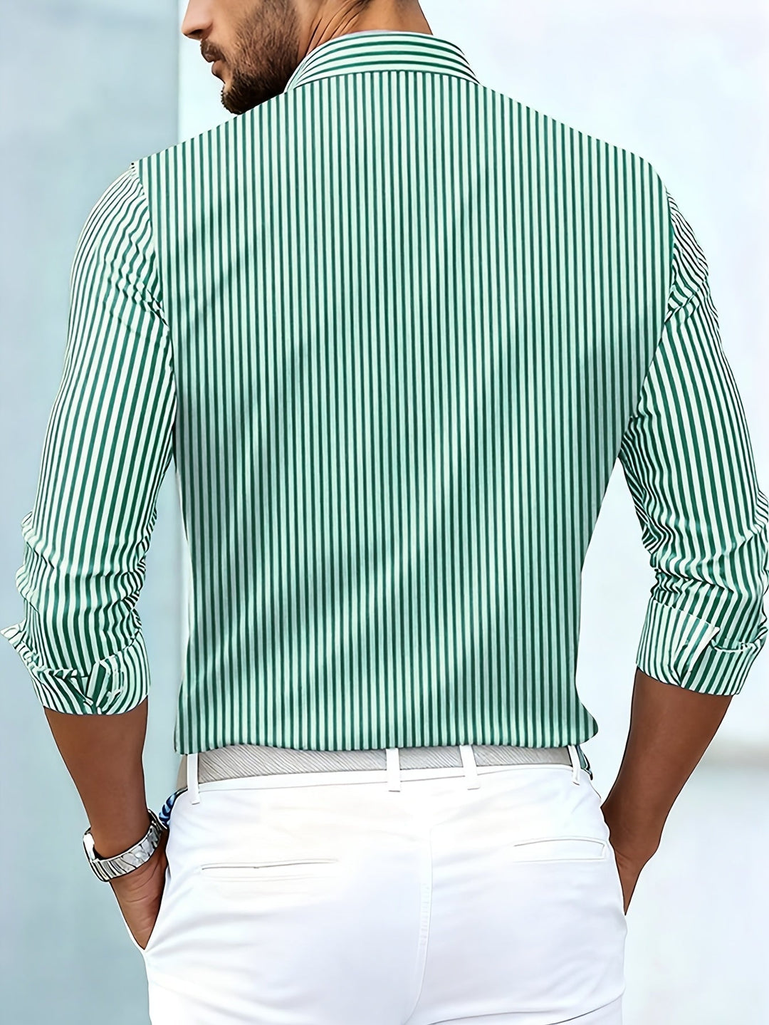 Alverton - Vintage-Wash Long-Sleeve Striped Shirt
