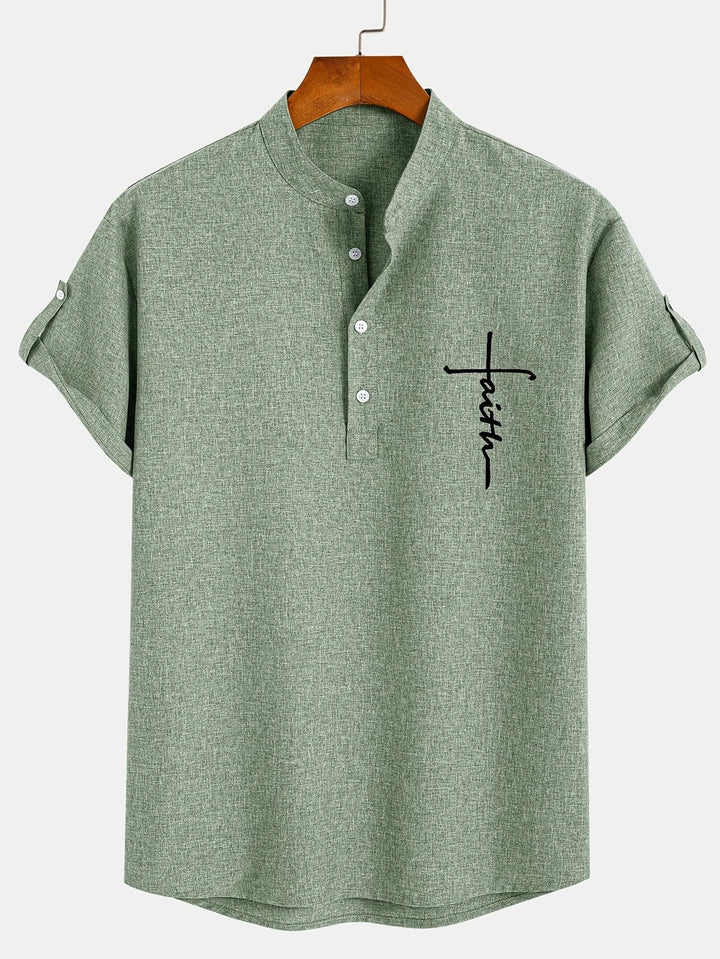 Harlan - Textured High-Collar Shirt