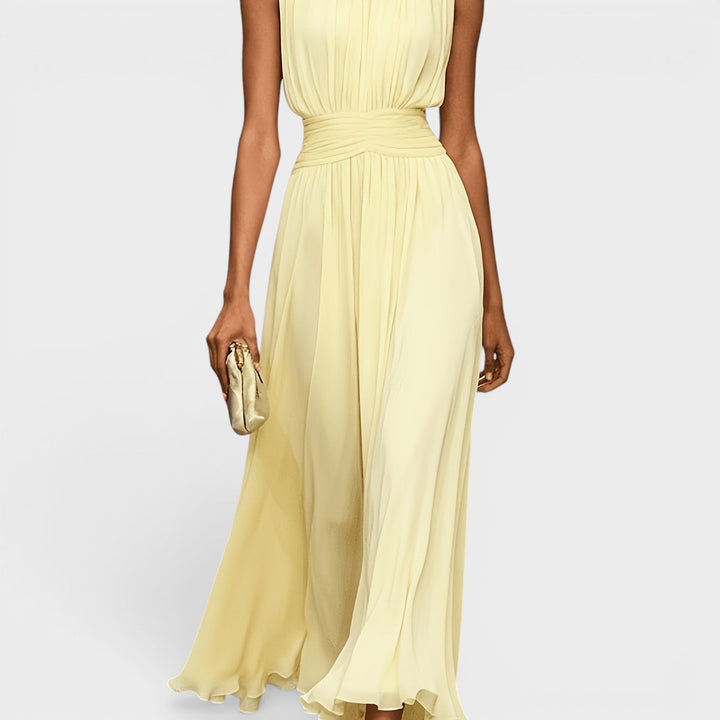 Evadne - Premium Draped Midi Dress