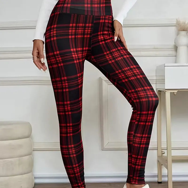 Estelyn - Classic Plaid Stretch Leggings