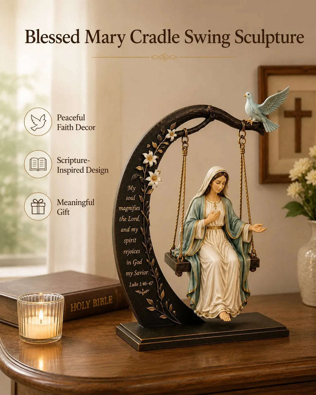 Calienne - Our Lady Swing Tabletop Statue