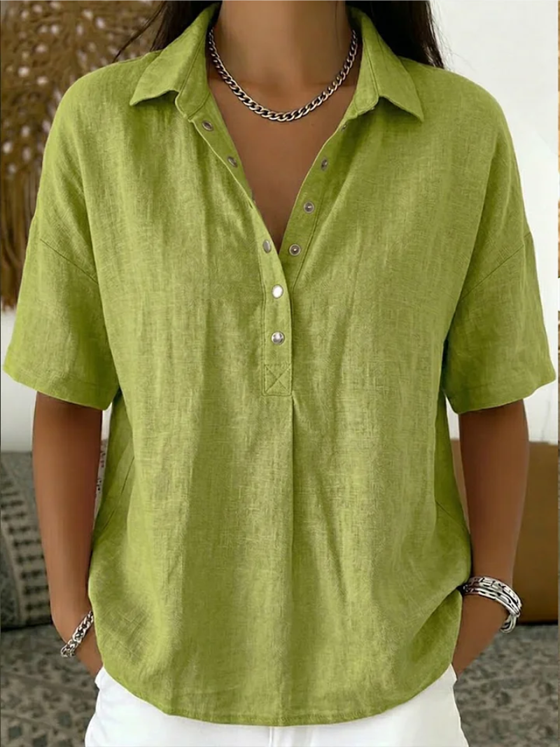 Eulalia - Soft-Touch Collared Blouse