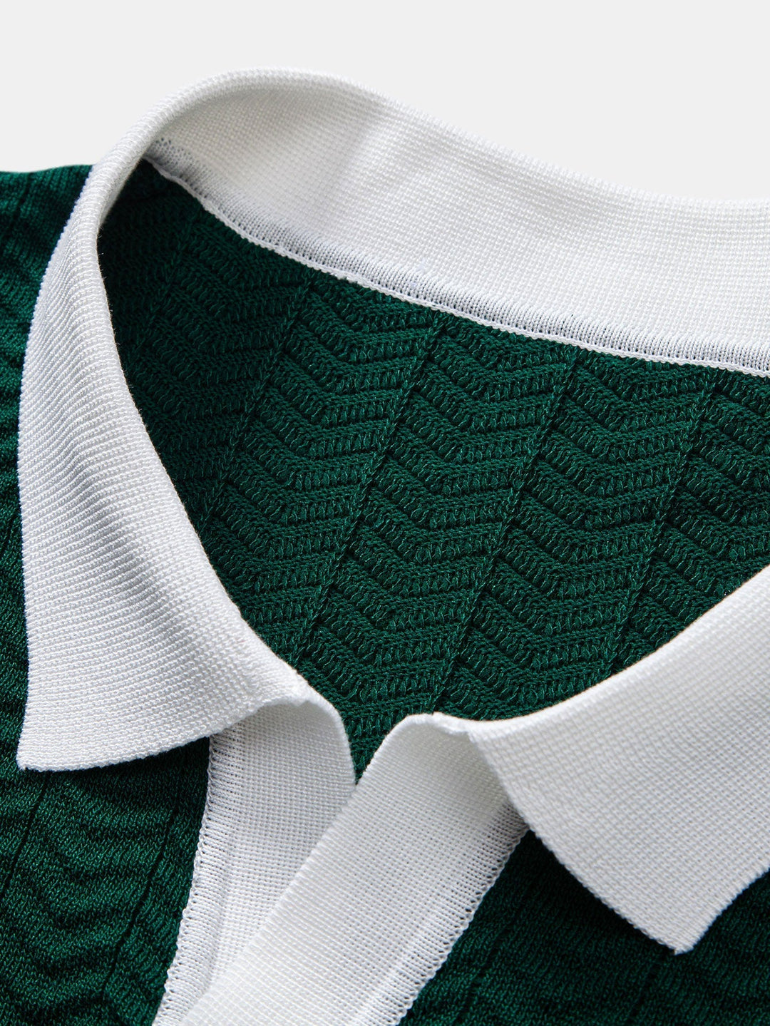 Arleno - Textured V-Neck Knit Polo
