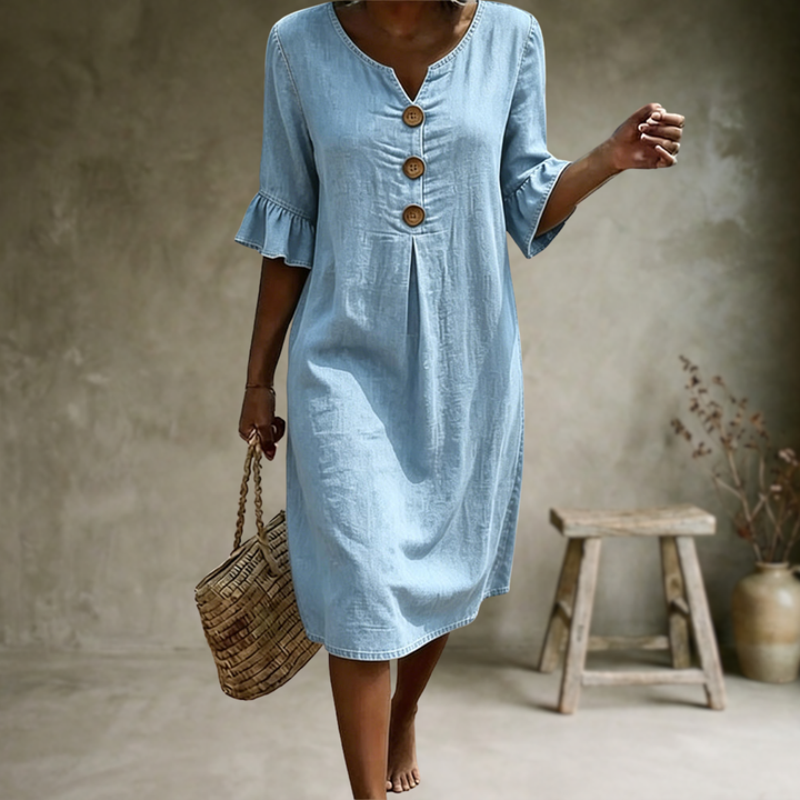 Sorella - Soft-Touch Ruffle-Sleeve Dress