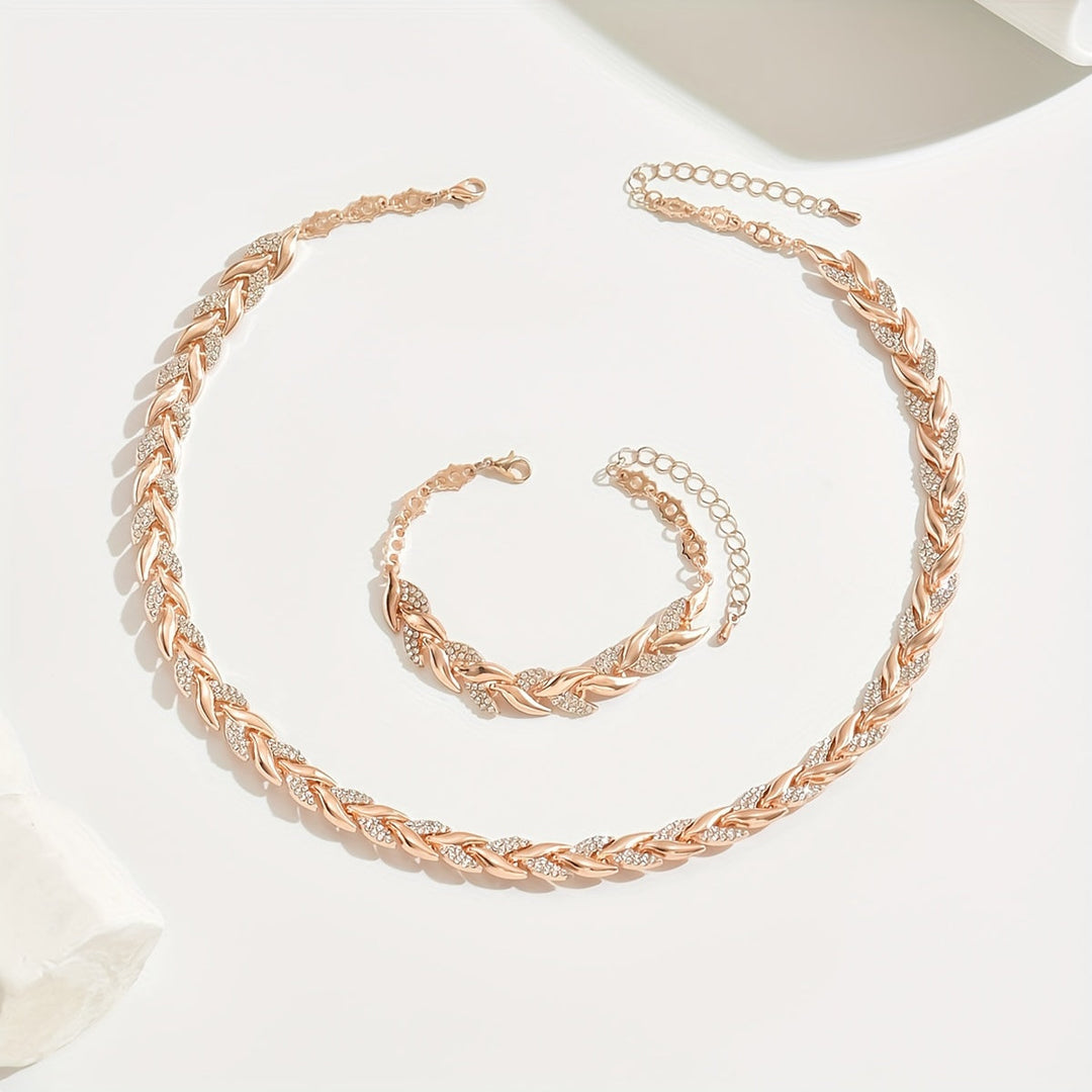 Yvonne - Lustrous Necklace & Bracelet Set