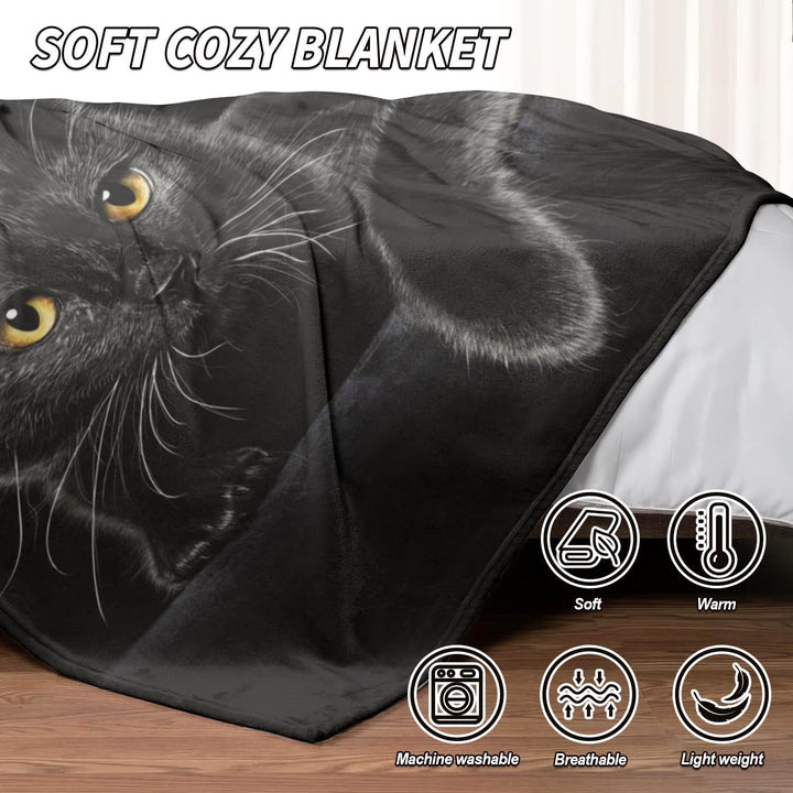 Kairis - Night Whisker Cat Throw Blanket