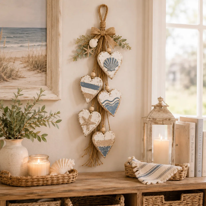 Alinora - Distressed Heart Tassel Wall Accent