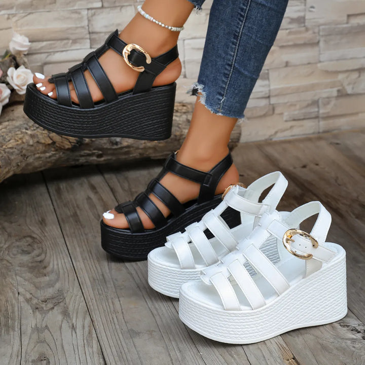 Isabeau - Cushioned Wedge Sandals