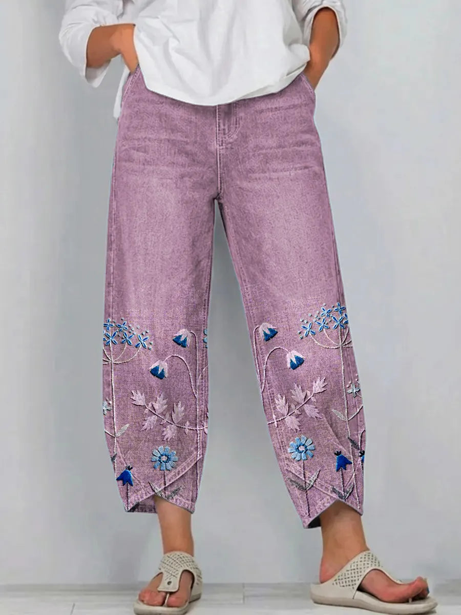 Giada - Printed Relaxed Fit Jeans