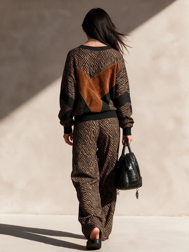 Jorie - Soft-Touch Animal-Print Co-ord Set