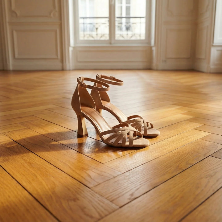 Selah - Elegant Patchwork Heeled Sandals