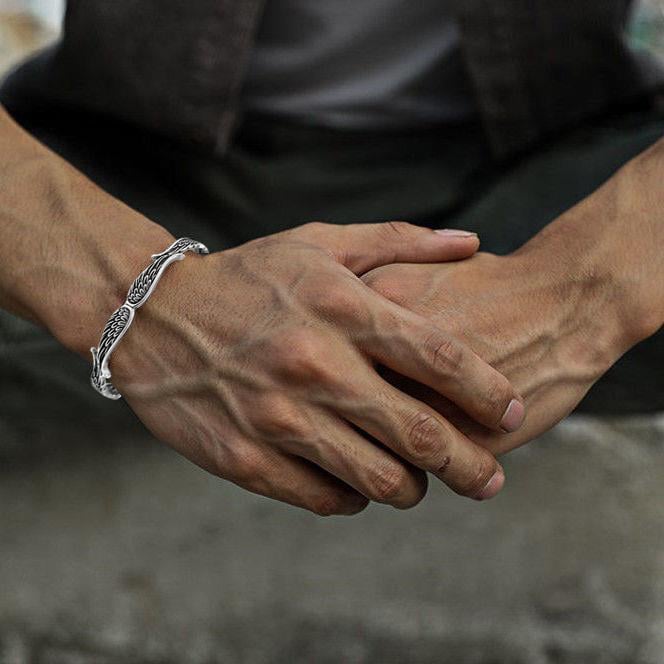 Raveya - Polished Angel Wing Bracelet