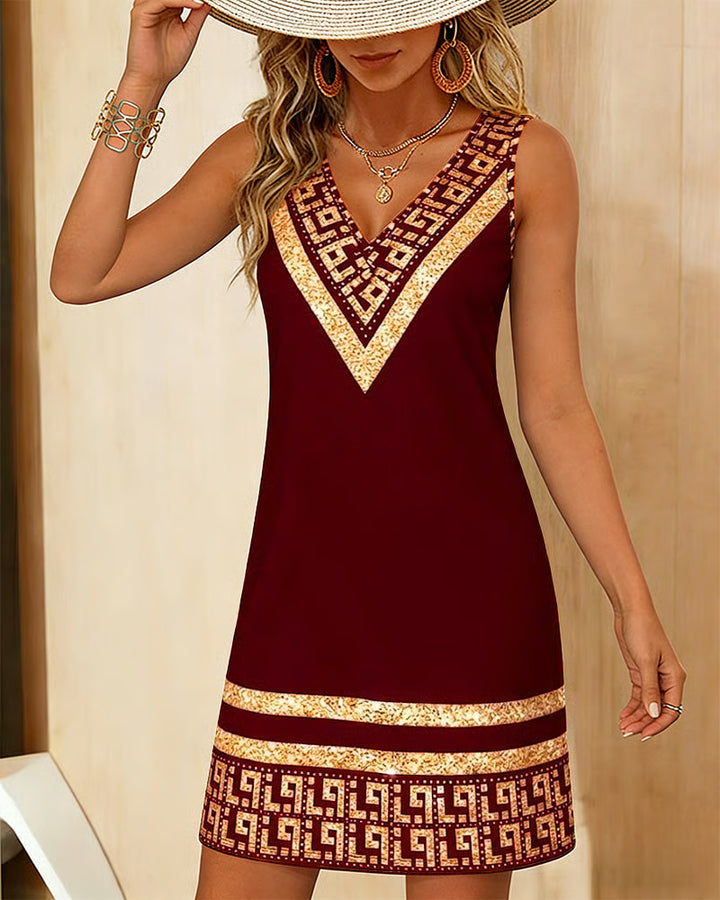Udelia - Summer Mini Dress Sleeveless