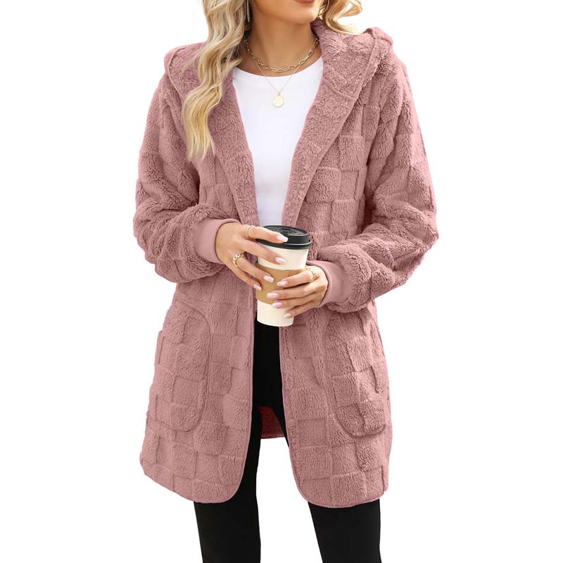 Zinnabelle - Plush Textured Hooded Cardigan