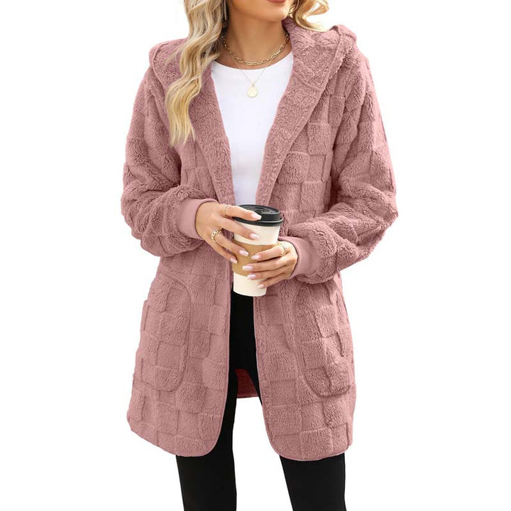 Zinnabelle - Plush Textured Hooded Cardigan