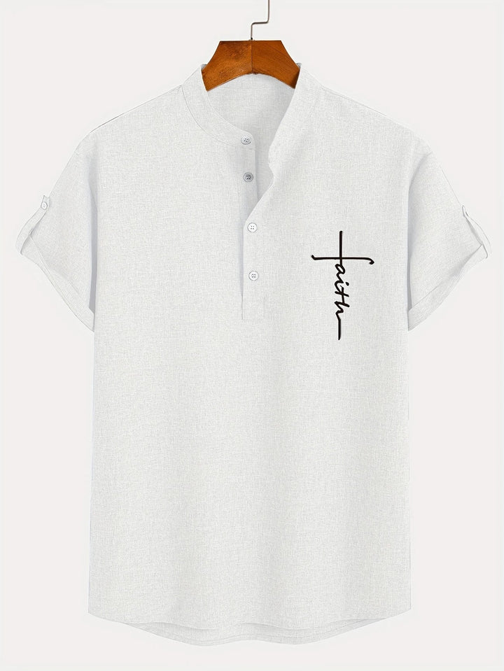 Harlan - Textured High-Collar Shirt