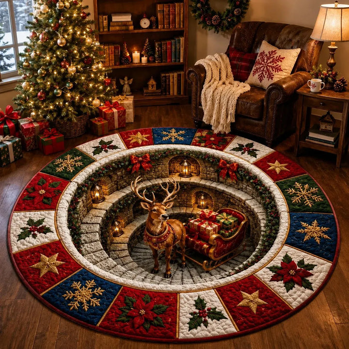 Adelie - Festive Christmas Round Rug