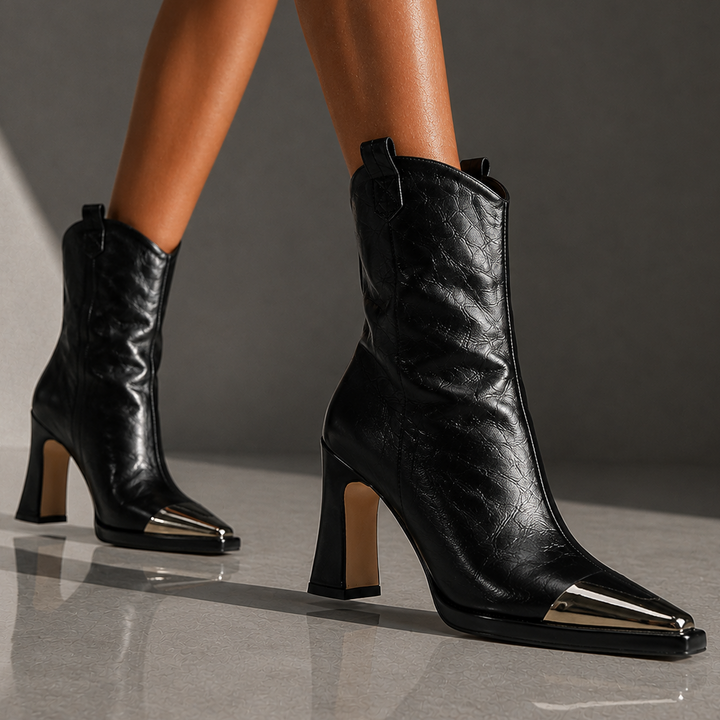 Farida - Premium Pointed-Toe Ankle Boots