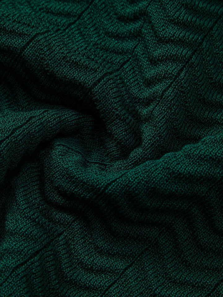 Arleno - Textured V-Neck Knit Polo