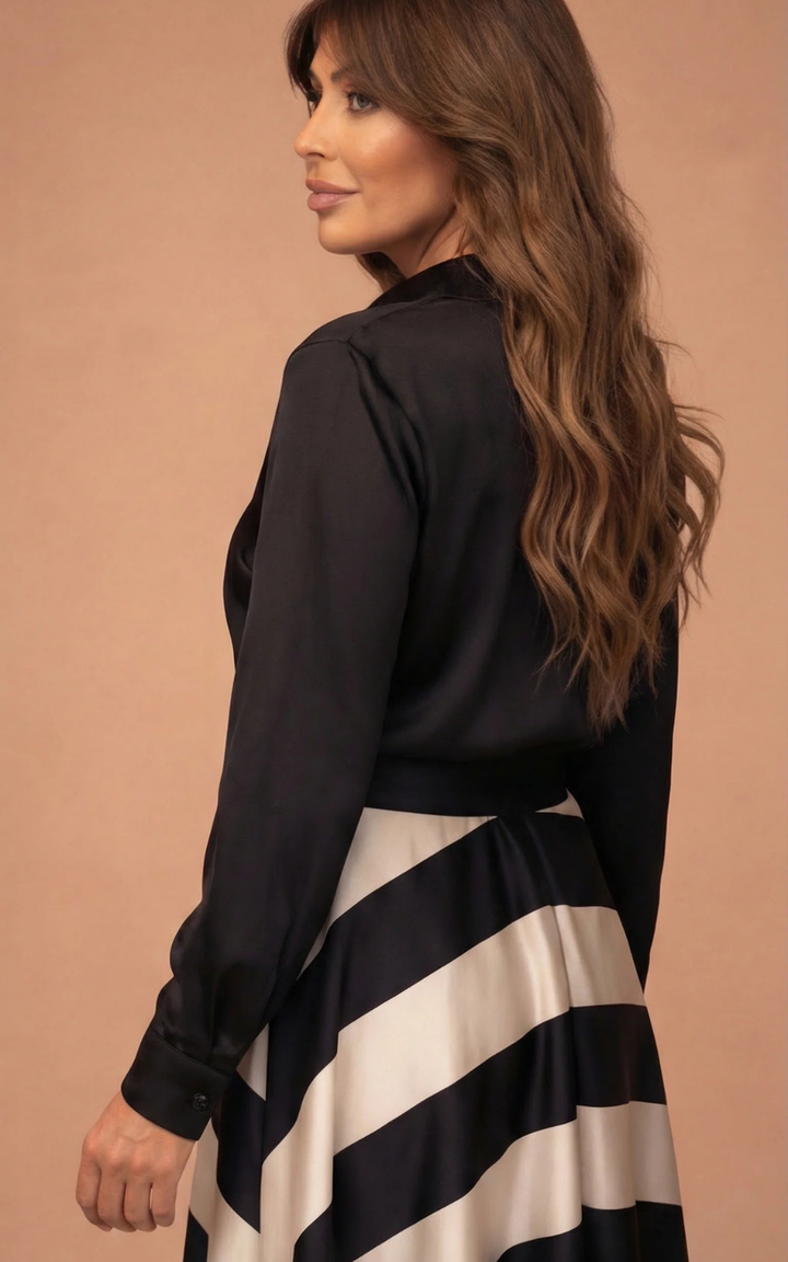 Zivara - Soft-Touch Striped Maxi Dress