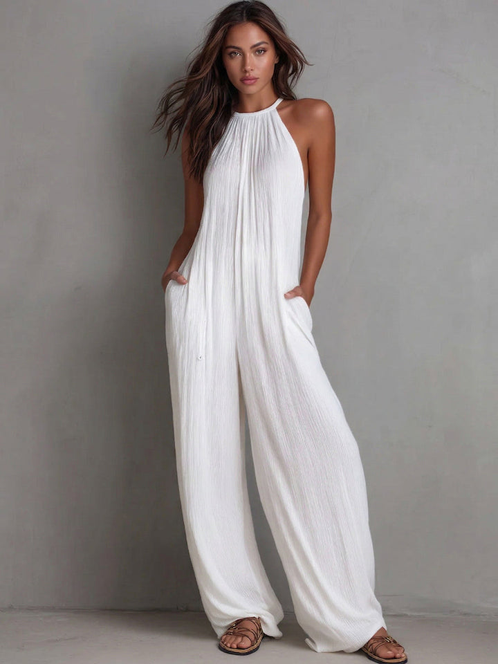 Rosira - Textured Linen Jumpsuit