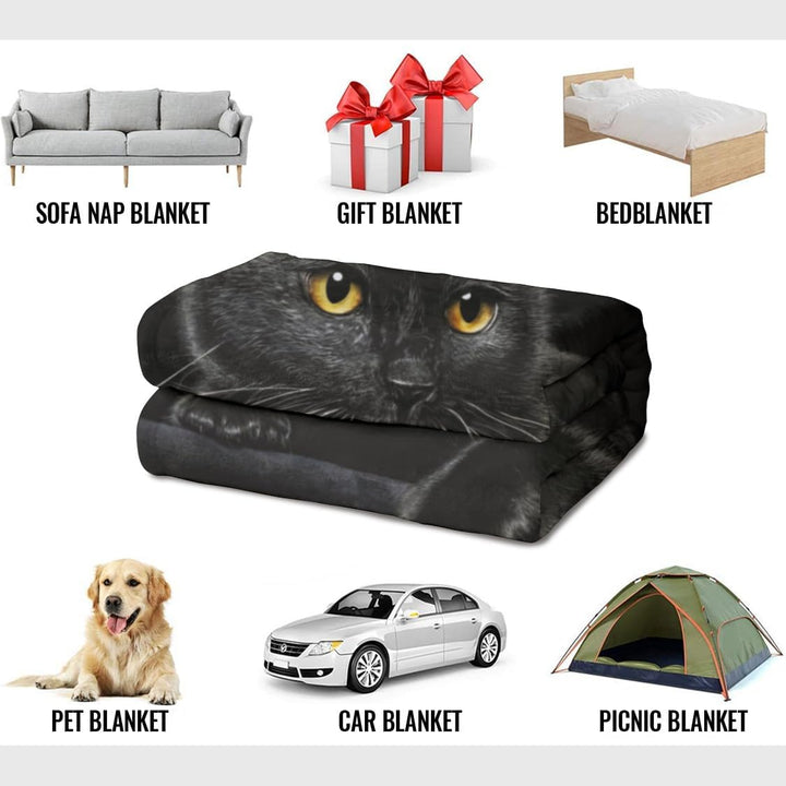 Kairis - Night Whisker Cat Throw Blanket