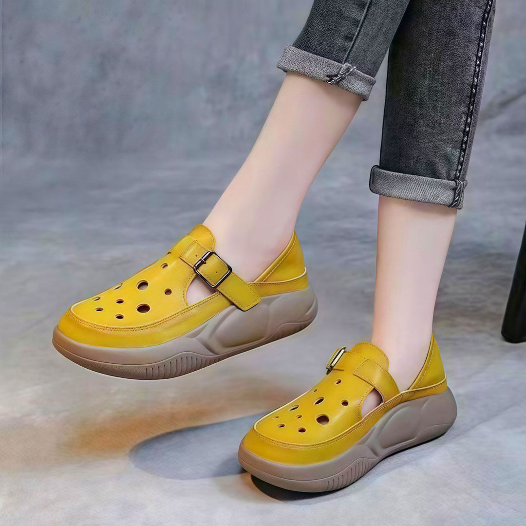 Nayeli - Buckled Comfort Walking Shoes