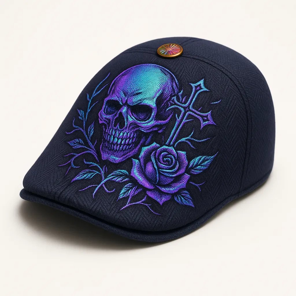 Mavros - Skull Emblem Flat Cap