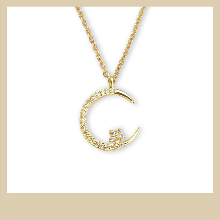 Jesmyra - Moon and Star Pendant Necklace
