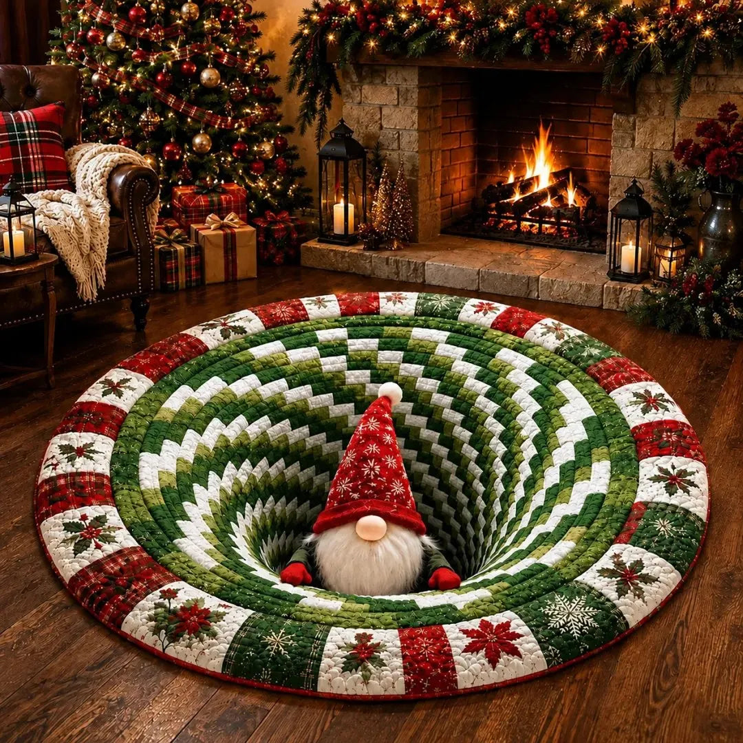 Adelie - Festive Christmas Round Rug