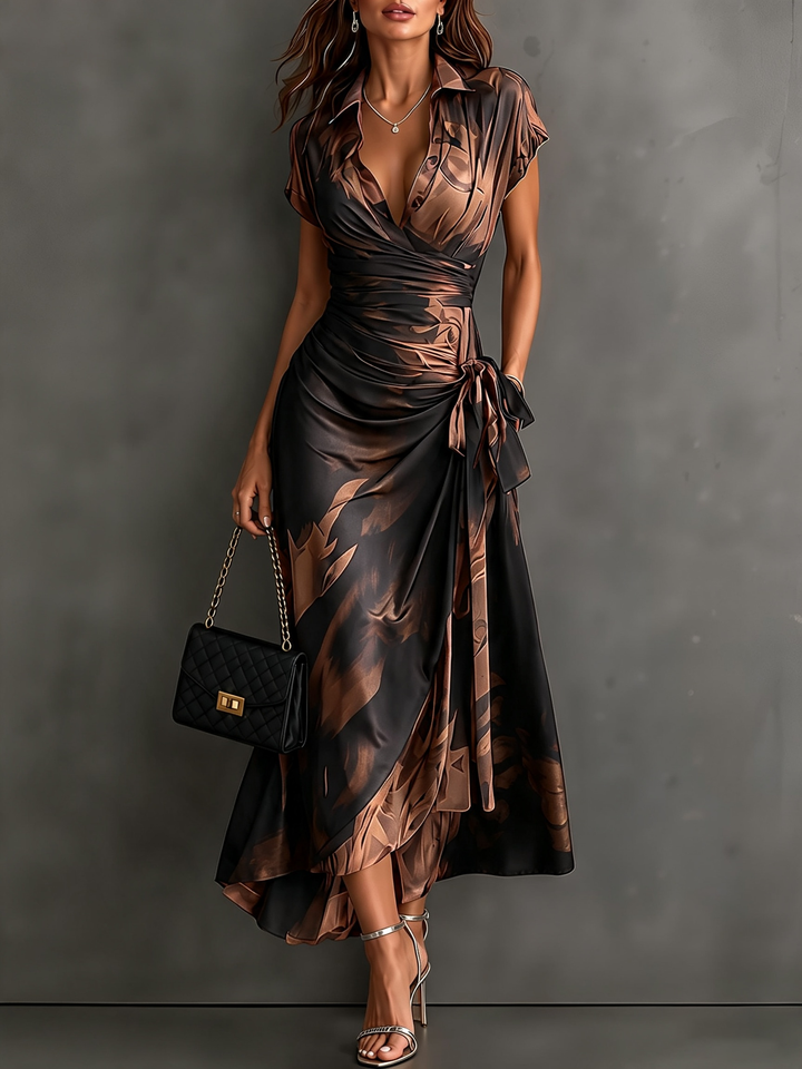 Kaia - Soft-Touch Wrap Shirt Dress
