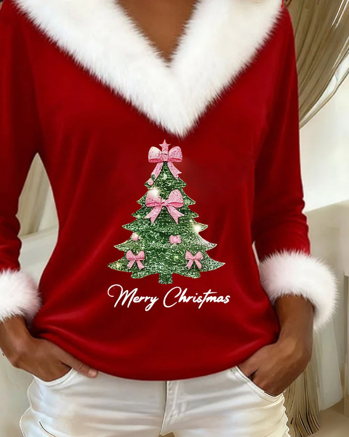 Anavelle - Stylish Casual Fur Trim Top