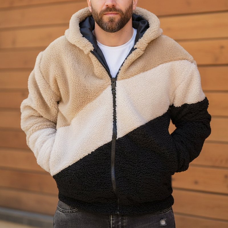 Solivar - Soft-Touch Hooded Zip-Up Jacket