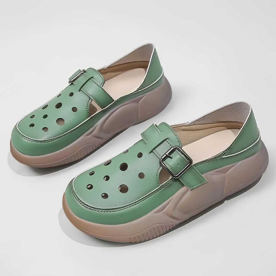 Nayeli - Buckled Comfort Walking Shoes