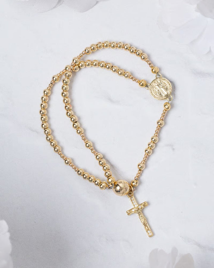 Farah - Beaded Cross Bracelet
