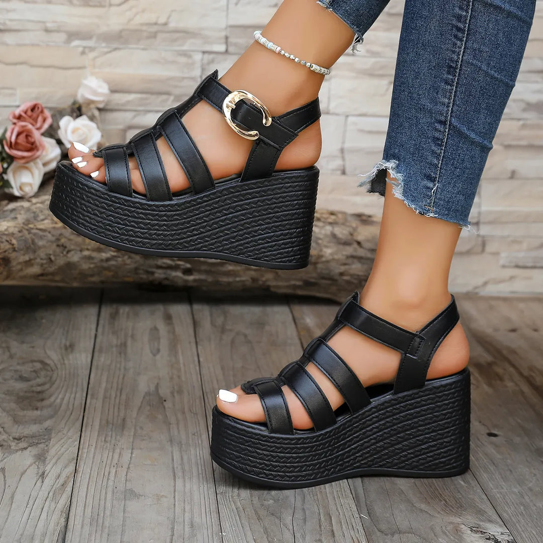 Isabeau - Cushioned Wedge Sandals
