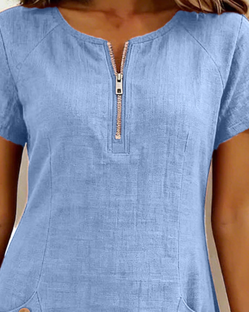 Ravelle - Soft-Touch Linen A-Line Dress
