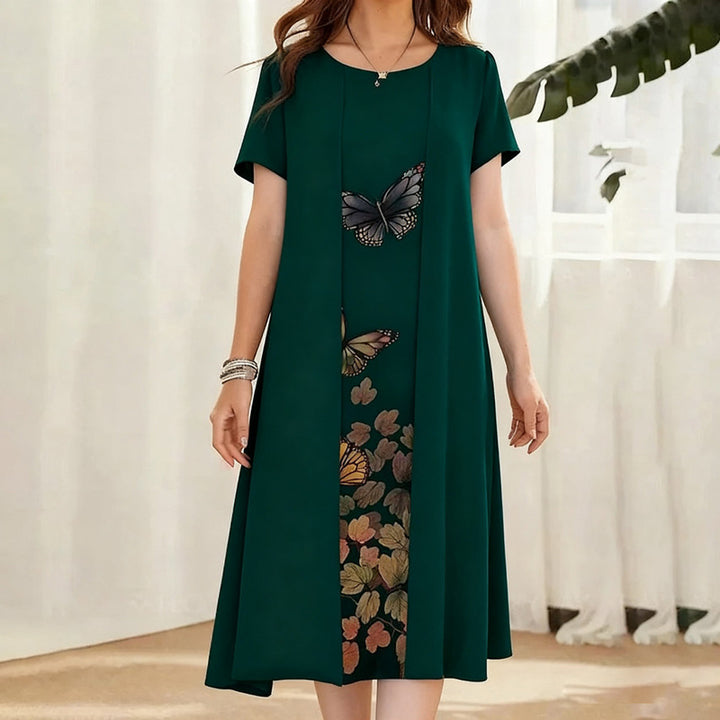 Celyn - Layered Midi Dress Set Short Sleeve