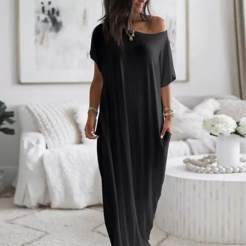 Adalynne - Relaxed Off Shoulder Maxi Dress