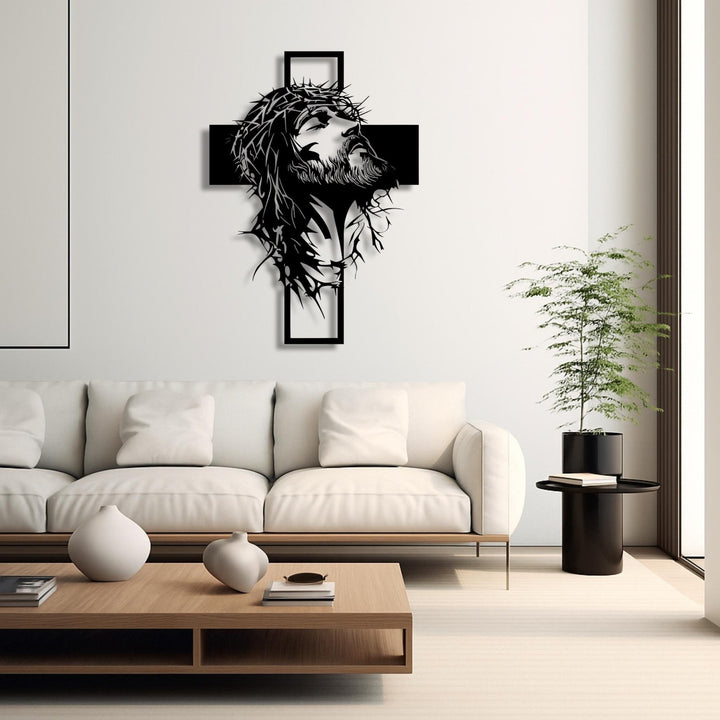 Cyras - Jesus Cross Metal Wall Art