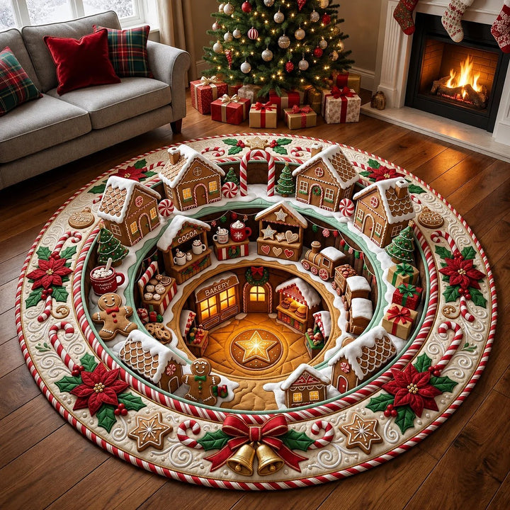 Adelie - Festive Christmas Round Rug