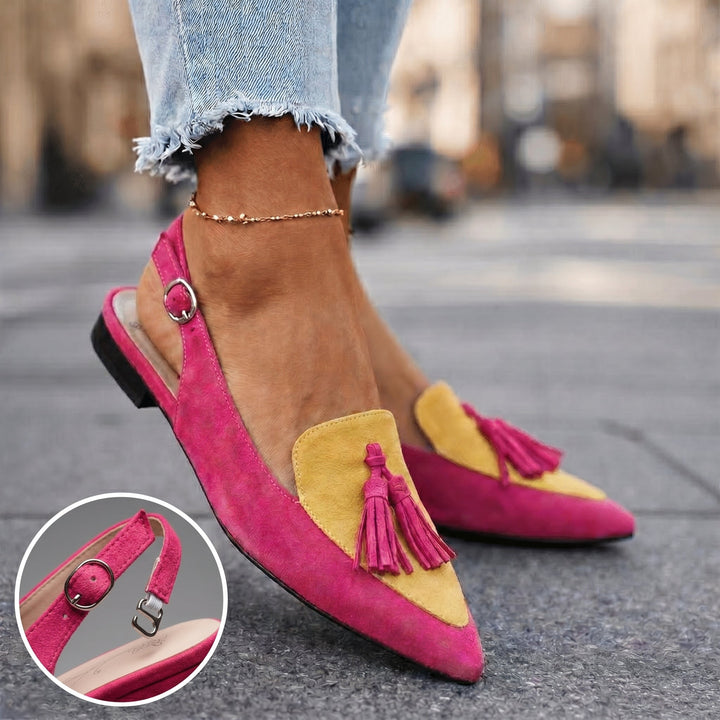 Margot - Soft-Touch Tassel Slingback Sandals