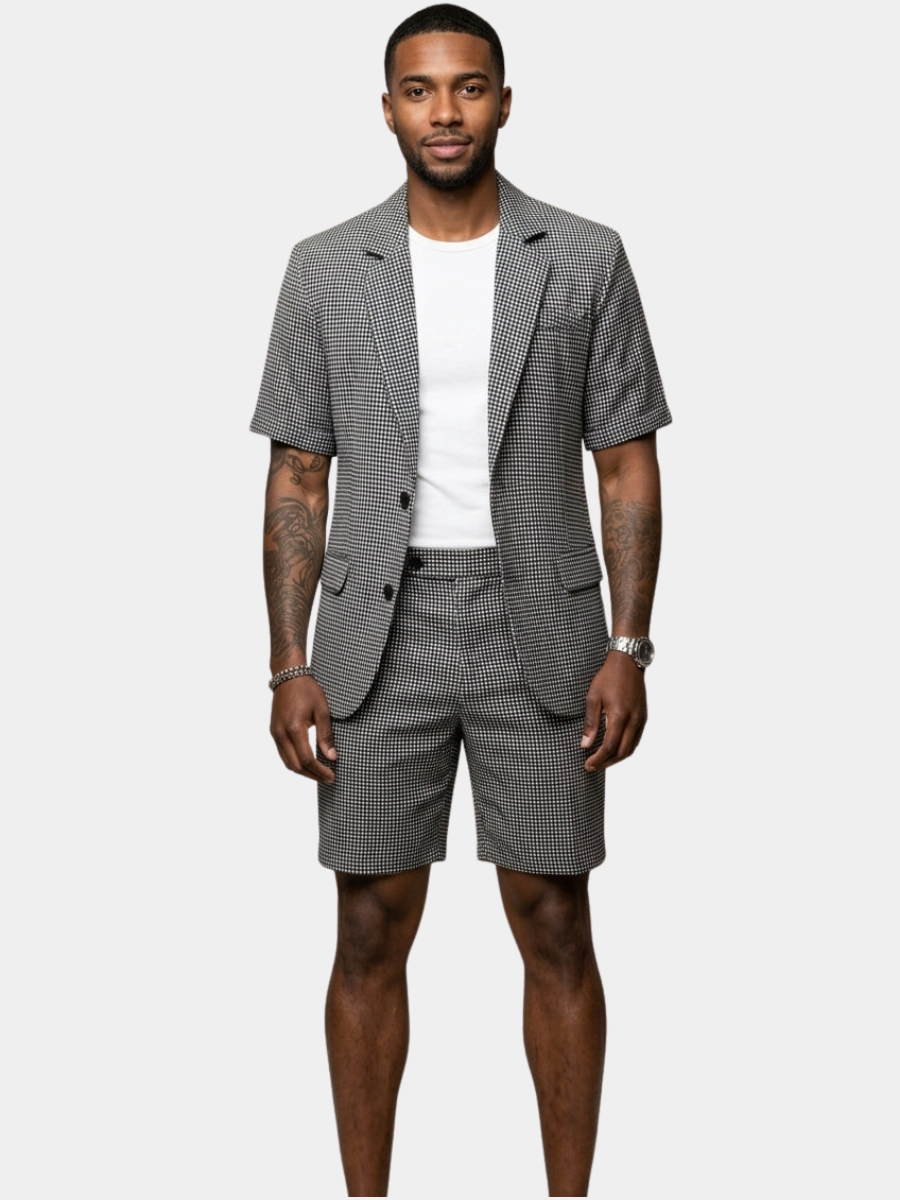 Rufus - Tailored Checked Blazer & Shorts Set